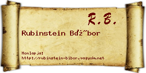 Rubinstein Bíbor névjegykártya
